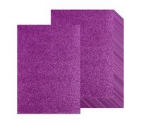 20 Sheets A4 Purple Glitter Cardstock Paper, Thick Glitter Craft Paper 250gsm Sparkle Cardstock for Scrapbook DIY Art Project Greeting Cards Wedding Birthday Party Decoration (Purple)