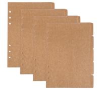 20 Sheets A5 Dividers, 6 Hole Ring Binder Dividers, Index Divider for Filing, Organising & Notebook Planning