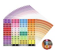 20 Sheets Alphabet Book Spine Labels File Folder Labels File Labels Alphabet Letters Teacher Supplies Stickers for Classroom Book Organization(Mixed Colors)