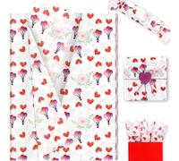 20 Sheets Balloon Heart Tissue Paper, 50 x 35cm Balloon Heart Print Wrapping Tissue for Valentines Day Gift Wrap Wedding Baby Shower Party Supplies (A14)