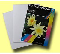 20 Sheets Black Diamond White A4 220gsm Light Canvas Effect Inkjet Printer Paper (Not 100% Cotton Canvas)