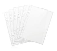 20 Sheets Clear Pocket Protectors, 6 Ring A5 Plastic Sleeves, Double Sided A5 Binder Pockets, Planner Inserts for Binder Refill, Photo Card Sticker Organizer Pocket Pages
