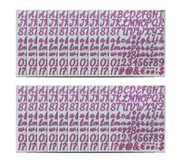 20 Sheets Colorful Letter Number Stickers Glittering Sticker Letter Decals for Journal Notebook Planner Scrapbooking English Letters