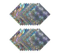 20 Sheets Glittering Paper 10 Color Reflective Sheet for Card Making Scrapbooking Art Craft Project and Wrapping Sparkling Decoration Paper