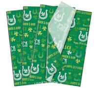 20 Sheets Gold Shamrock Tissue Paper, 50 x 35cm Gold Shamrock Print Wrapping Tissue for St. Patrick’s Day Birthday Gift Wrap Wedding Baby Shower Party Supplies (A23)