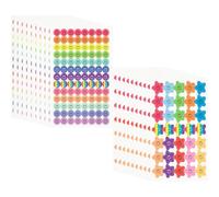 20 Sheets Gradient Rainbow Color Smile Face and Star Stickers,Smiley face Star Stickers for Kids Reward Student Planner and School Classroom Teacher Supplies