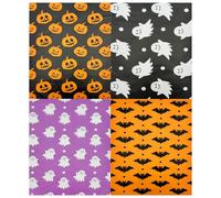 20 Sheets Halloween Tissue Paper, 50 x 35cm Halloween Paper Print with Bat Pumpkin and Ghost for Halloween Gift Wrapping Art Crafts DIY Birthday Wedding Baby Shower Gift Wrap