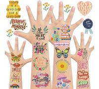 20 Sheets Inspirational Quote Temporary Tattoos 260Pcs Motivational Word Tattoos Stickers for Mental Health Awareness Incentives Positive Encouragement Party Decoration Supplies Prizes Rewards