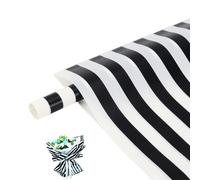 20 Sheets Korean Style Flower Wrapping Paper 23x23'' Black and White Stripes Floral Waterproof Bouquet Packaging for Wedding Valentine's Day (Black and White)