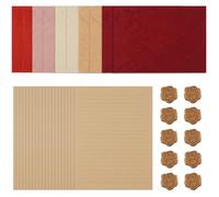 20 Sheets Letter Paper with 10 Envelopes, Vintage A5 Letter Paper Lined and Envelope Set, with 10 Wax Seals, for Wedding Invitations, Greeting Cards, Love Letter