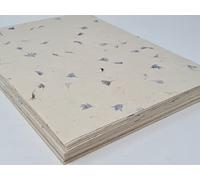 20 Sheets Lokta Nepalese Handmade Himalayan A4 Size Blue Petal Papers, eco friedly, Acid Free