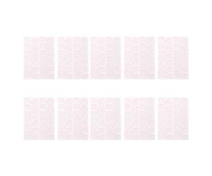 20 Sheets Nail Silicone Stickers Jelly Glue for False Tips | Pink Silicone Sheets, Double Sided Adhesive, 0.3mm Profile, 20 Sheets