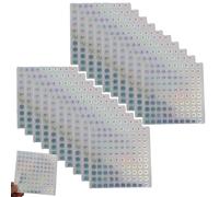 20 Sheets Number Stickers 1-50, Round Waterproof Reflective Self-Adhesive Labels for Storage, Organizing and Lasers