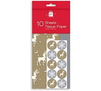 20 Sheets of Christmas Tissue Paper Stag Design Present Gift Wrapping/Wrapping Paper Sheets