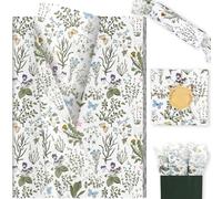 20 Sheets Retro Floral Tissue Paper, 50 x 35cm Floral Print Wrapping Tissue for Birthday Gift Wrap Wedding Baby Shower Party Supplies (A13)