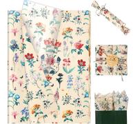 20 Sheets Retro Floral Tissue Paper, 50 x 35cm Floral Print Wrapping Tissue for Birthday Gift Wrap Wedding Baby Shower Party Supplies (A7)