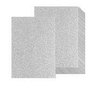 20 Sheets Silver Glitter Cardstock Paper, A4 Thick Glitter Craft Paper for Scrapbook DIY Art Project Greeting Cards Wedding Birthday Party Decoration 250GSM (Silver)
