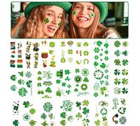 20 Sheets St Patricks Day Tattoos,St Patricks Day Accessories Fake Tattoos Irish Lucky Shamrock Temporary Tattoos for Kids St Patricks Day Decorations Party Supplies