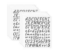 20 Sheets Vinyl Letter Stickers, Vinyl Letter Stickers Decals for Scrapbooking, Mailbox, Notebook, Classroom Decor, Door, Business, Address (Black)