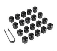 20 Silicone Hexagon Nut for Car Wheels, Protective Dust Covers to Guard 19mm Diameter Wheel Bolt Screws from Rust and, Compatible with Various Vehicle Models (Black)