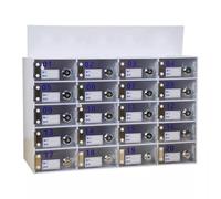 20-Slot Acrylic Phone Storage Box for Wall - for Classrooms Offices & Home - Cell Phone Display Holder for Easy Access & Neat Storage