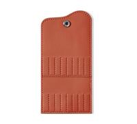 20 Slot Nails Technician Organizers PU Leather Storage Pouches Snapping Closure Mechanism Trendy Portable Drill Bit Carriers Stylish Nail Drill Accessories Case