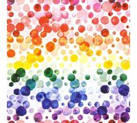 20 Small Cocktail Napkins Pattern Rainbow Dots Table Decoration Paper Napkins with Motif Also for Decoupage and Decoupage 25 x 25 cm