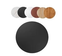 20" Solid Wood Round Tabletop for Dining & Coffee TableSmooth Black Surface for Indoor/Outdoor UseIdeal for Garden & Home Decor