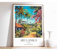 20 Sri Lanka Print Sri Lanka Travel Poster Middle East Travel Print Islamic Decor Gift for Musli A4 Poster on Canvas - Wall Art Home Decor Movie Poster Canvas Film Cinema Retro Vintage Cult Classic N