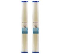 20" Standard Pleated Sediment Water Filter | 10 Micron, 20" x 2.5" | Washable Filter to Extend Lifespan, Fits 20" Standard Housings (2 Pack)