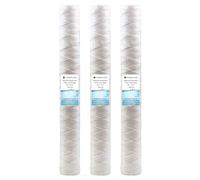 20" Standard Wound String Sediment Water Filter | 5 Micron, 20" x 2.5" | High Dirt Holding Capacity, Fits 20" Standard Housings (3 Pack)