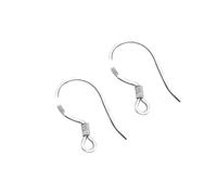 20 Sterling Silver Fish Hook Earrings Earwires - 10 Pairs Large Shepherd Hook Earring Hooks for Jewellery Making, .925 Stamped Sterling Silver Earring Hooks for DIY Earrings Craft