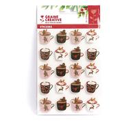 20 stickers 3D Christmas chocolate