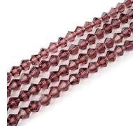20 Strands Czech Faceted Bicone Crystal Loose Glass Beads Spacer Bulk 4mm (0.16 Inch) Small Burgundy Red (1740-1800pcs) for DIY Craft Jewelry Making CCB411