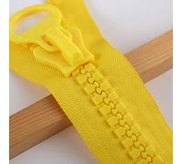 #20 Super Large Muy Grande Plastic Zipper Demasiado Grande Heavy Duty Zippers 25cm Long（10 in） 2pcs with Big Puller for DIY Sewing (#20 lemon-2pcs)