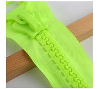 #20 Super Large Separating Plastic Zipper Heavy Duty Zippers 10 inches Long with 1 Sliders for DIY Sewing Tailor Crafts Bags or Adornment (Fluorescnt Green 2 Pcs)