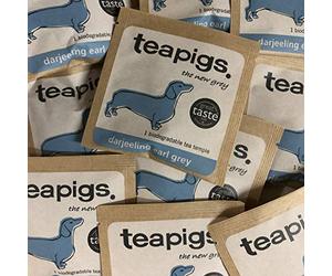20 Teapigs Biodegradable Teabags Tea Temple - Individual Enveloped & Tagged Tea Bags (Darjeeling Earl Grey)