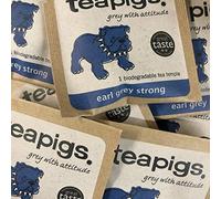 20 Teapigs Biodegradable Teabags Tea Temple - Individual Enveloped & Tagged Tea Bags (Earl Grey Strong)