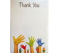20 Thank You Sheets & Envelopes - Hands Up Design
