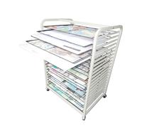 20-Tier Art Drying Rack, Mobile Drying Easel, Suitable for Art Schools and Creative Studios