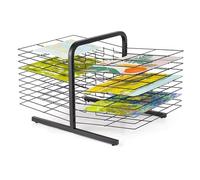 20-Tier Portable Art Drying Rack Mobile Metal Storage for Artists Foldable Air Drying Rack for Canvas & Paper Perfect for Studio & Classroom Use