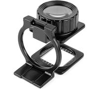 20 Times Metal Photo Mirror Double Mirror with Scale Reading Magnifier Mage