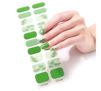 20 Tips Semi-Cured Gel Nail Adhesive Sliders Long Lasting Full Cover Stcikers LED UV Lamp Neede Stickers