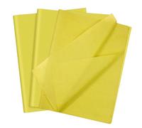 20 Tissue Paper Sheets for Wrapping Gifts Art and Craft Kite Solid Color Flowers Packaging Boxes Bags Floral Autumn Birthday Christmas Party Festival Decorative 50x38CM(Yellow)