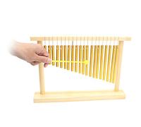 20-Tone Table Top Bar Chimes Single-row Musical Percussion Instrument With Wood Stand Stick