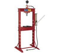 20 Tonne Floor Type Air Hydraulic Press - Sliding Ram Assembly - Pressure Gauge