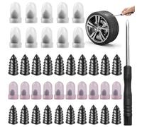 20 Tyre Repair Screws, Car Tyre Puncture Repair Kit with Screwdriver, Self-Service Car Tyre Repair Kit, Universal Tyre Repair Kit for Cars, Motorcycles, and Bicycles(10 S & 10 L)