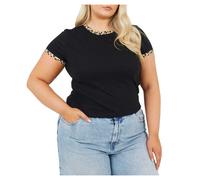 (20 UK, Black/Leopard) Brave Soul Womens/Ladies Leopard Print Plus T-Shirt