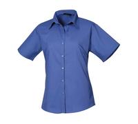 (20 UK, Royal Blue) Premier Womens/Ladies Poplin Short-Sleeved Blouse