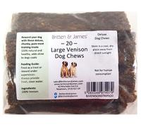 20 Venison Deluxe Dog Chews by Britten and James for Dogs and Puppies